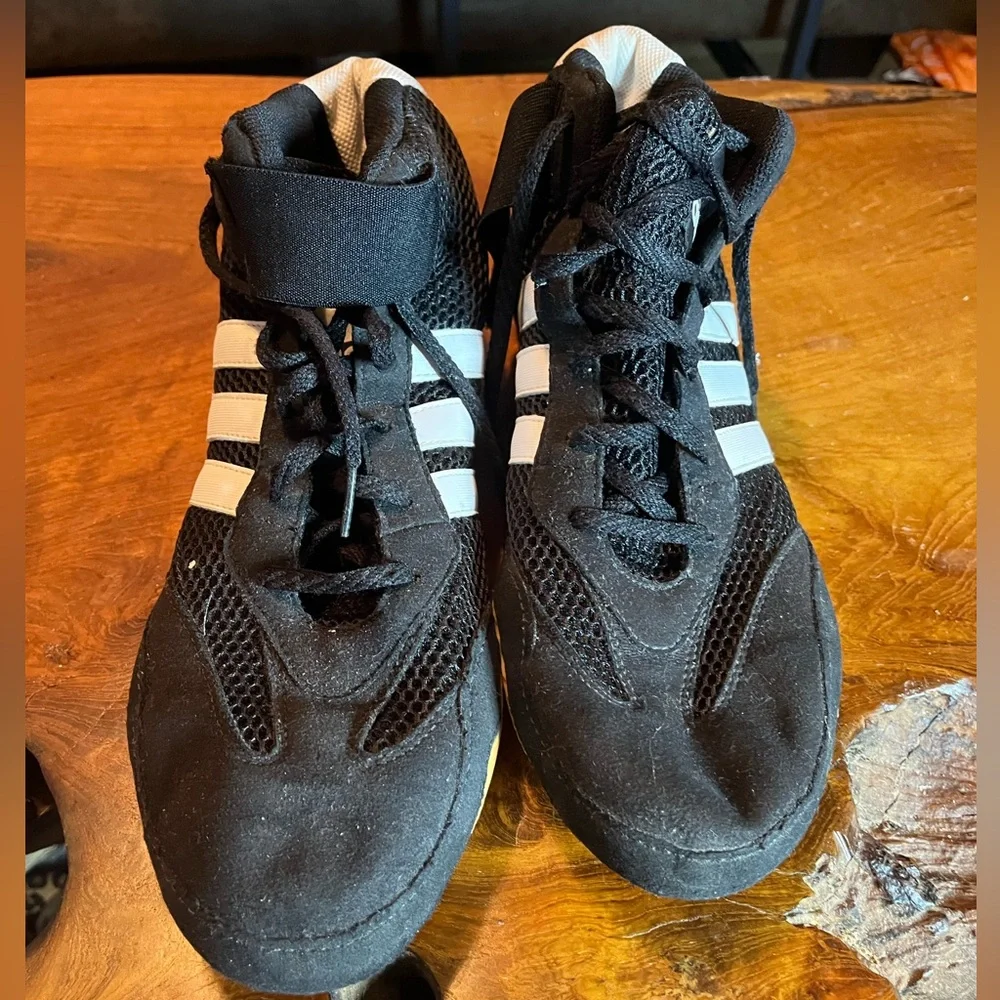 Adidas Mat Hog 2.0 Wrestling Shoes Size 11 Black/White Lightweight Grip Sneakers